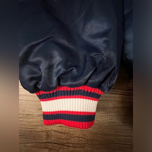 MLB Starter Diamond Collection Cleveland Indians Bomber Warm Satin Jacket XL‎ G7 - Picture 5 of 16